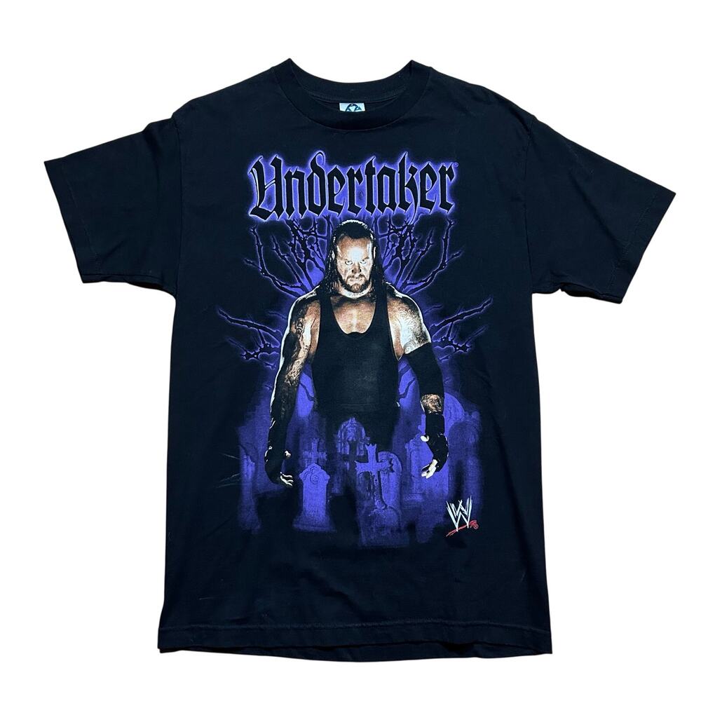 Vintage WWE Undertaker Graveyard Double Sided Wrestling Graphic T-Shirt M